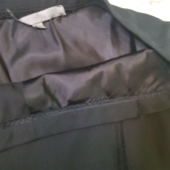 Annarita N. VTG Black Chiffon Wrap Midi Skirt Asymmetric Raw Trim Italy Sz 10 - Picture 5 of 9